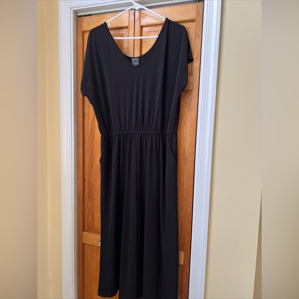 Clara Sun Woo black crop jumpsuit XL